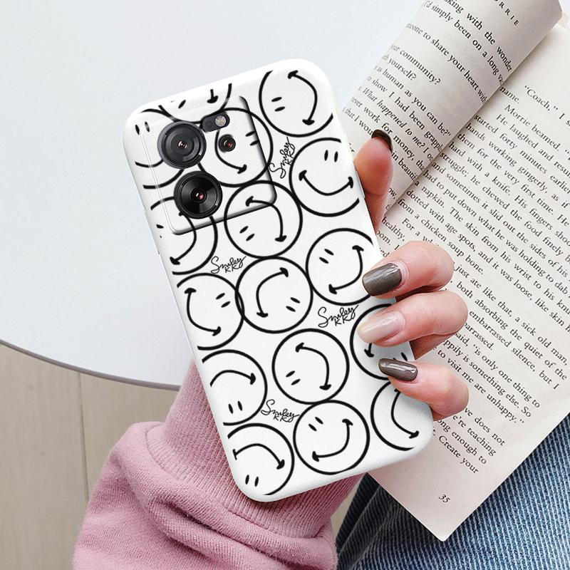 For Xiaomi 13T Pro Case TPU Soft Silicone Coque Flower Pattern Cartoon Painted Phone Cover For Xiaomi 13T Back Protection Capa