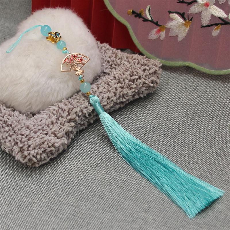 Ice Floss Fan Hanging Tassel Antique Hanfu Decoration Tassel Cheongsam Pressed Placket Ethnic Style Home Decoration