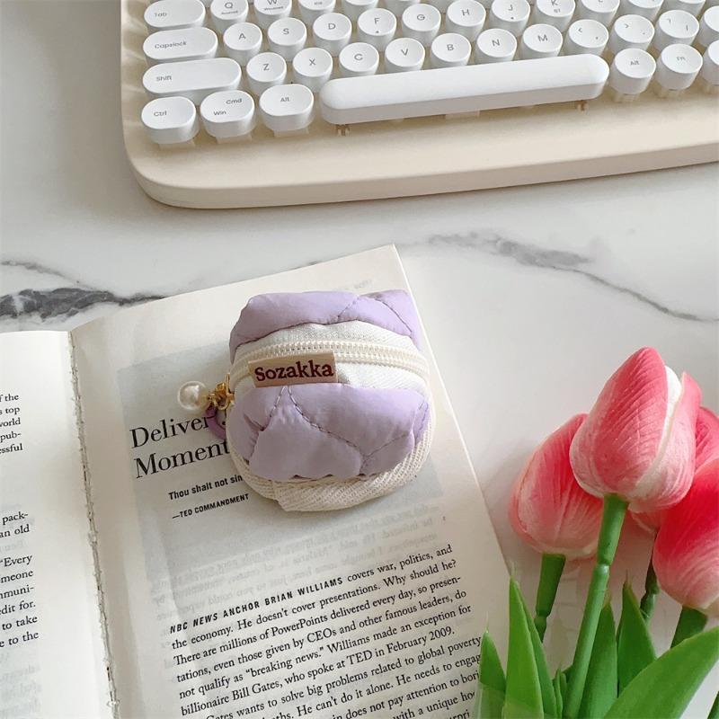 31221 cute cartoon new earphone protective case quilted soft case for AirPods protective case earphone bag