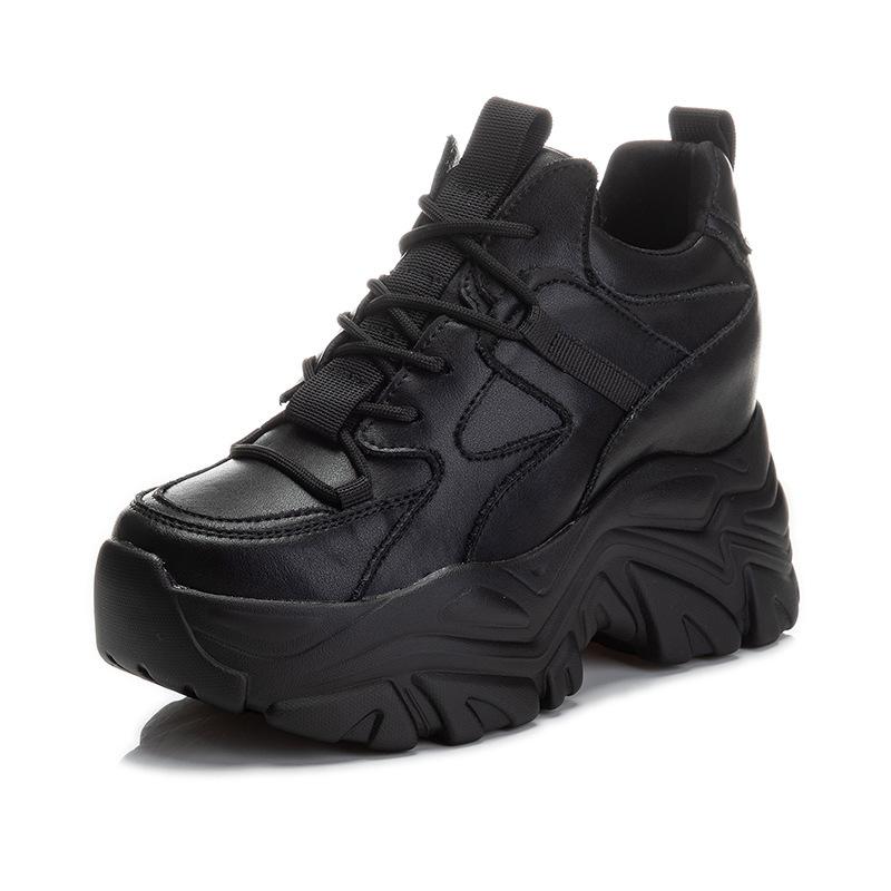 Inner Height Increase Thick Sole Spring and Autumn New Dad Shoes Casual Single Shoes Small Man