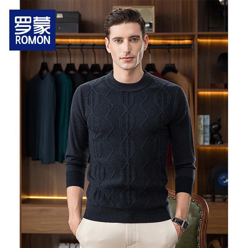 

Romon Men s Half-High Collar Thickened Knit Sweater M (105)