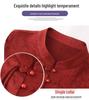Summer 2025 Fashionable Chiffon Top for Middle-Aged and Elderly Women - Seven-Sleeve Design