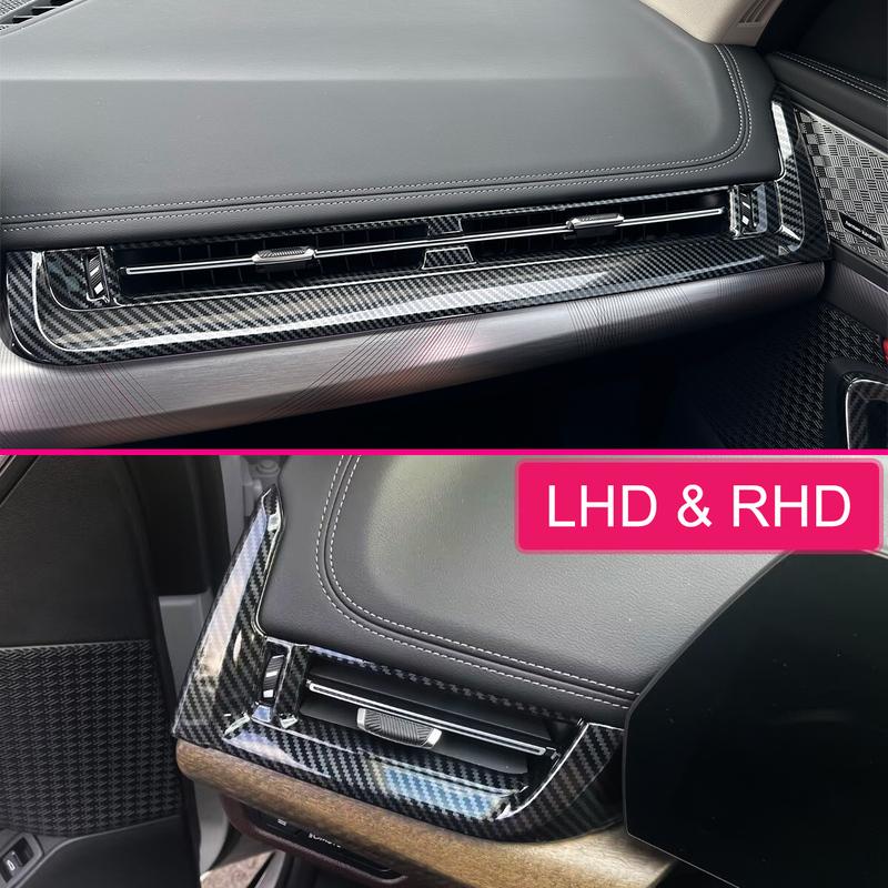 Interior Center Console Air Vent Cover Trims For BMW X1 X2 iX1 iX2 U11 U10 2023 2024 2025 2026 Carbon Fiber Accessories Left Hand Drive