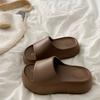 Soft feet thick-soled slippers for women's new summer wear soft bottom heightening beach non-slip cool slippers for women