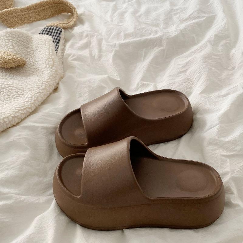 Soft feet thick-soled slippers for women's new summer wear soft bottom heightening beach non-slip cool slippers for women