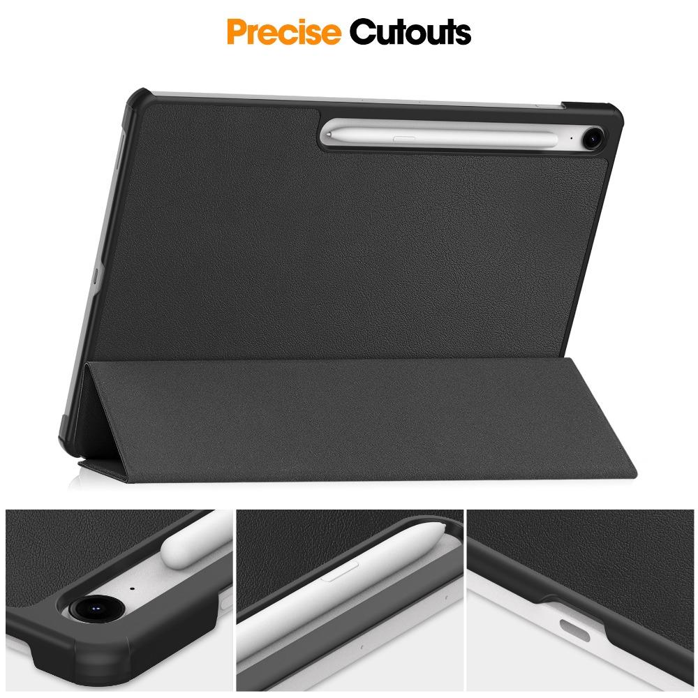 Premium für Samsung Tab S10FE Plus 13.1 Hülle SM-X620 3-fach Ständerabdeckung Ultraslim Schutz