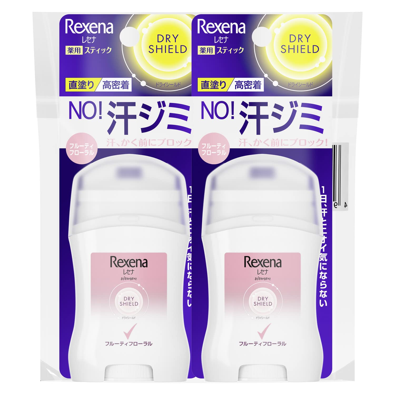 

Rexena Dry Shield Powder Fruity 20g x 2 Antiperspirant Stick, Floral, Sticks,