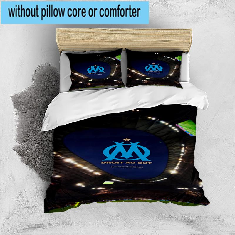 3pcs Mar-seille With Pride Emblem Printed Bedding Set Duvet Cover Closure Includes 1 Duvet Cover & 2 Pillowcases Bedding Sets Home Decor Gifts