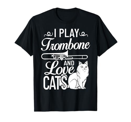 Cat Trombone Music Brass Player T-Shirt