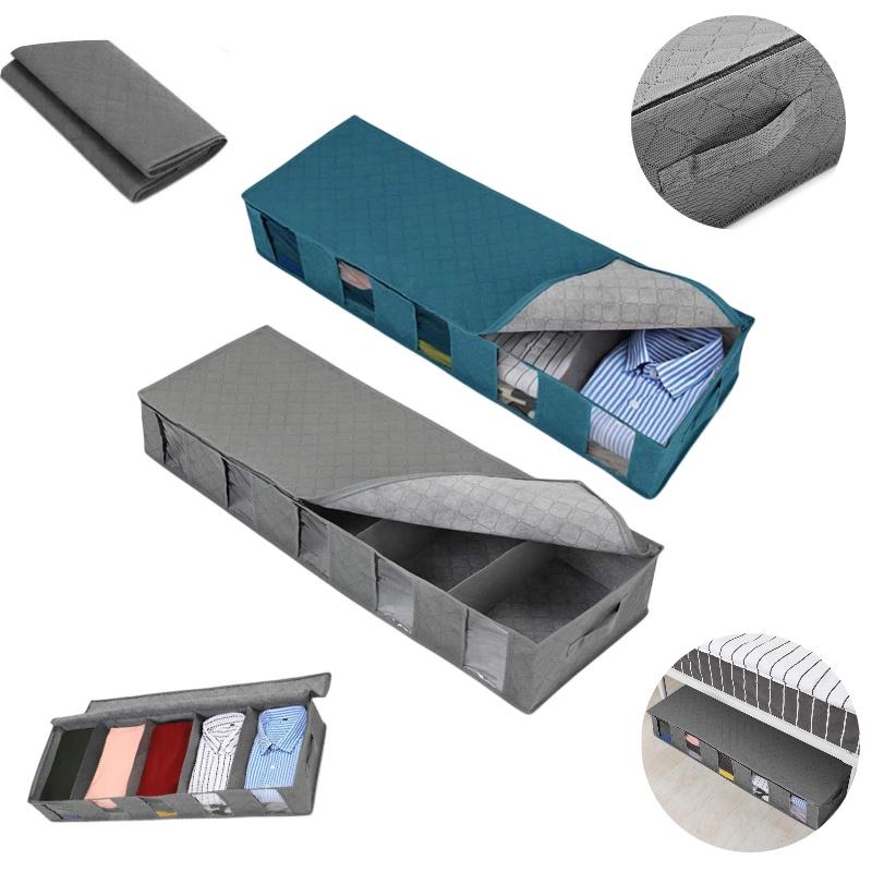 Foldable Non-woven Bed Bottom Storage Bag For Clothes And Quilts Moisture-proof And Dustproof