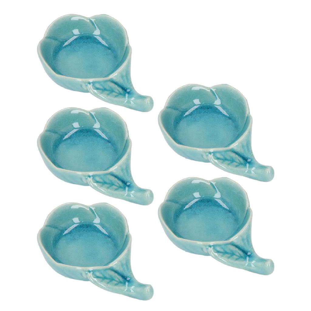 5pcs Ceramic Tealight Candle Holder Aromatherapy Burner Ceramic Dish Small and Exquisite Essential