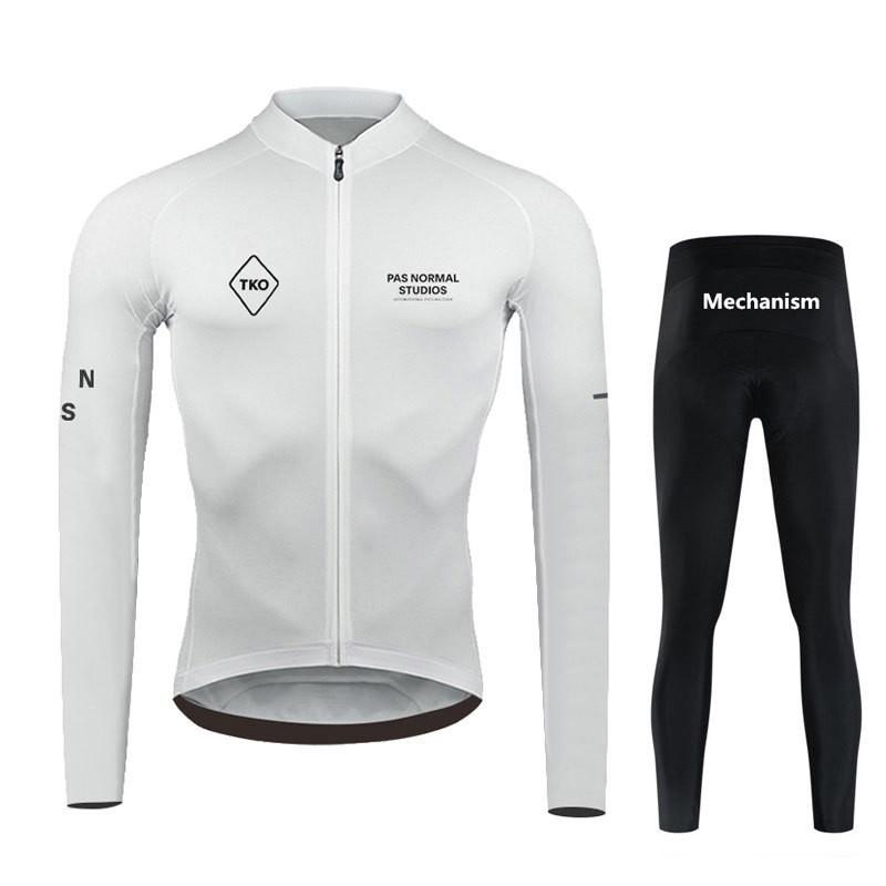 Mens Long Sleeve Cycling Jersey Quick Dry Breathable Road Mountain Bike Apparel PNS