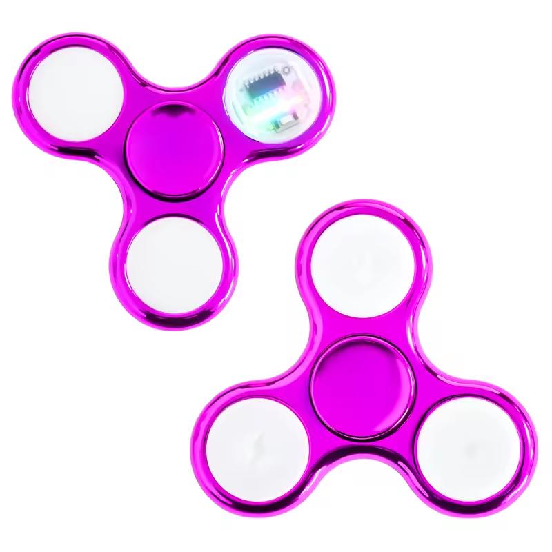 Led Fidget Spinner Rainbow Glowing Hand Spinner Edc Focus Stress Relief Toy Anxiety Relief Fingertip Gyro Toy For For Kids Adult