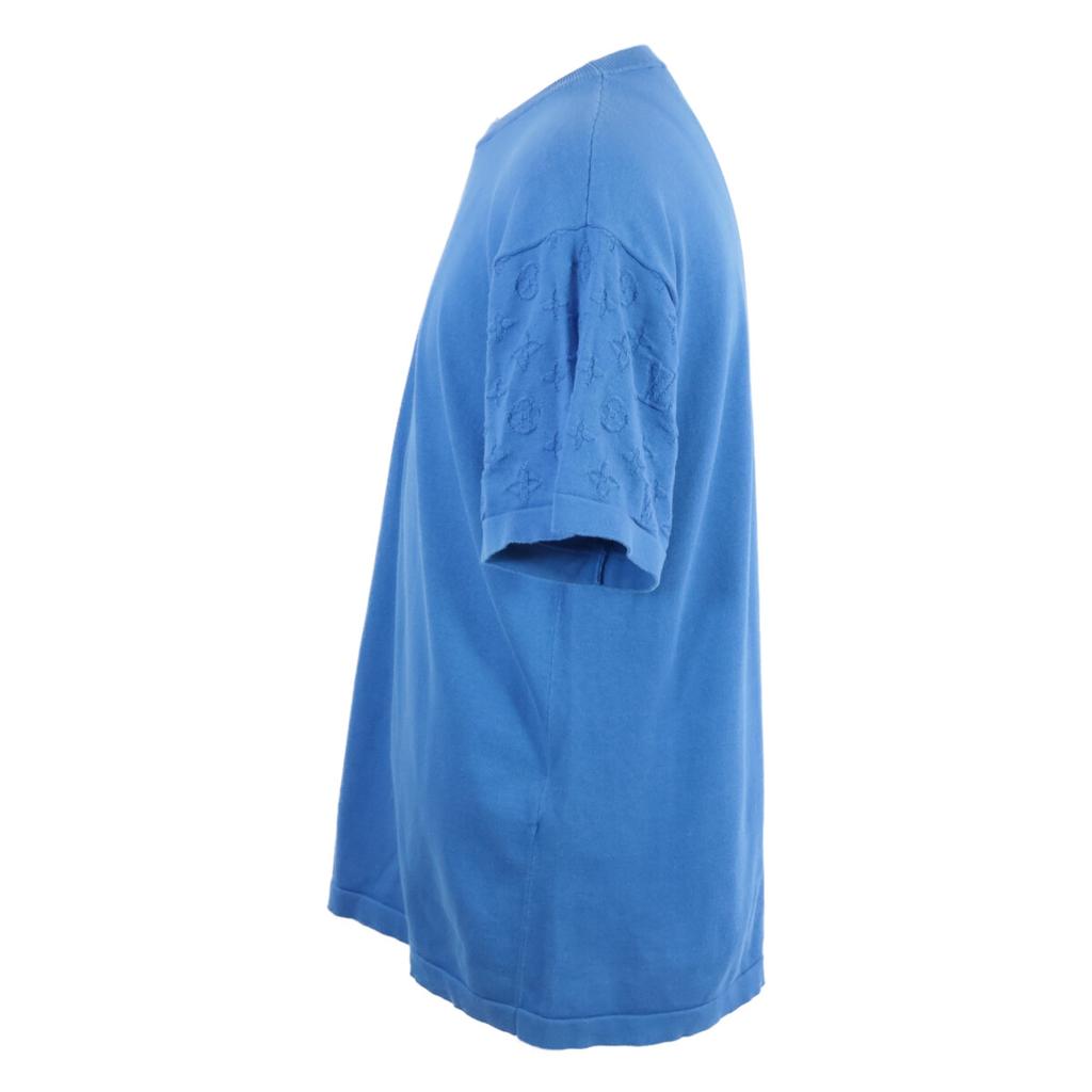 LOUIS VUITTON [Domestic Regular/24Stainless Steel] RM241MQ Z34 HQN40W Cotton Sleeve Monogram Knit Sweater tops M blueUsed