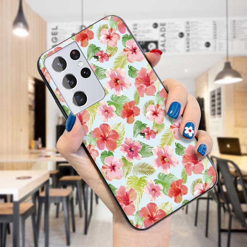 Modisches, elegantes Blumenblatt-Muster, weiche Silikon-TPU-Schutzhülle