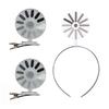 3Pcs/Set Women Headband Brain Loading Design Hair Pin Humorous Expression Hair Clips Load Symbol Hair Hoop Hair Accessories