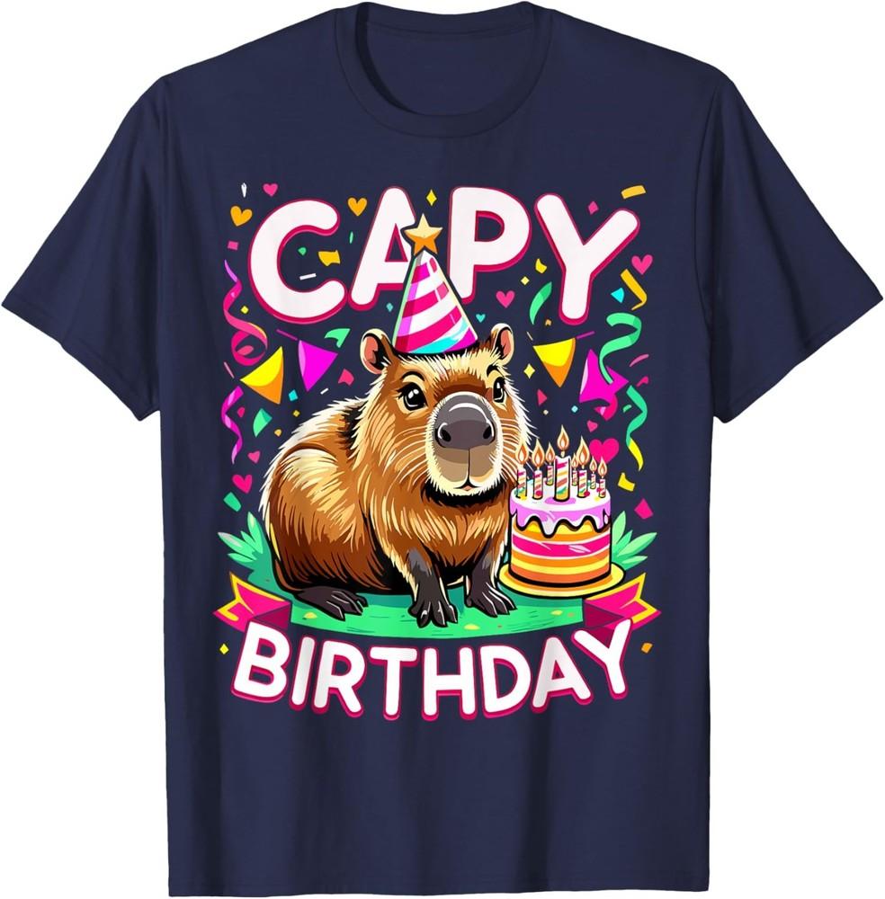Capy Birthday Funny Capybara Lover Birthday Party Unisex T-Shirt Unisex T-Shirt S