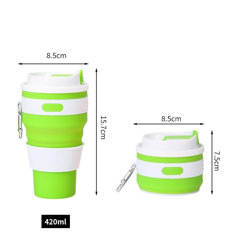 

Чайні Кавові Чашки Кавові Кружки Складний Посуд для Пиття Кружка Харчовий Сорт Складні Водяні Чашки Портативна Силіконова Дорожня Чашка M