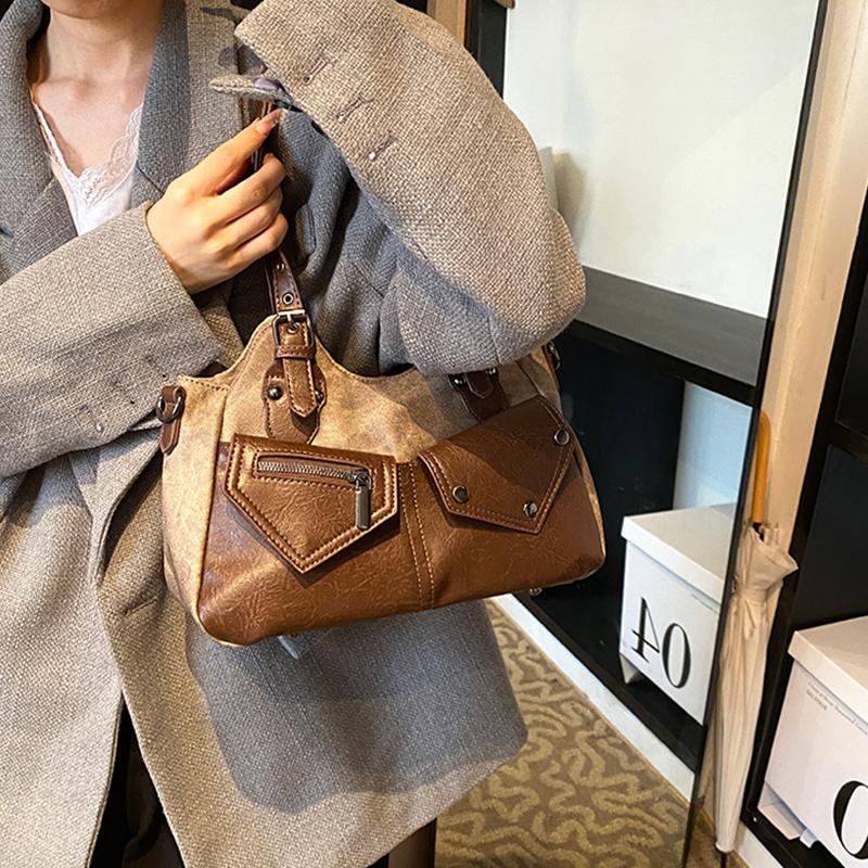 Retro Trendy Shoulder Bags European American High-quality Handbag Fashionable Versatile Tote Bags Simple Personalized Women Bags