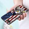 Custodia per telefono con aquila bandiera americana USA per Apple iPhone 14 13 12 Mini 11 Pro Max 7 8 XR X XS 7 8 Plus SE 2020 2022 Cover Nera