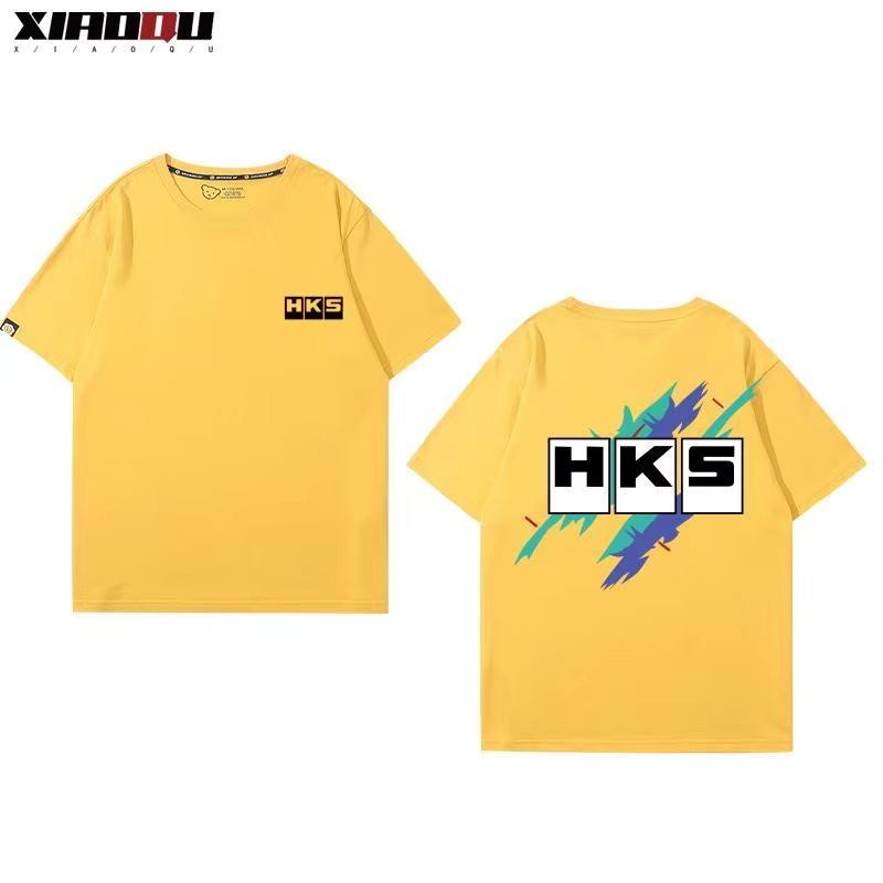Japan JDM Modified Car HKS ENDLESS Short-sleeved Men's Versatile Loose 100% Cotton Loose Tops Breathable Tee