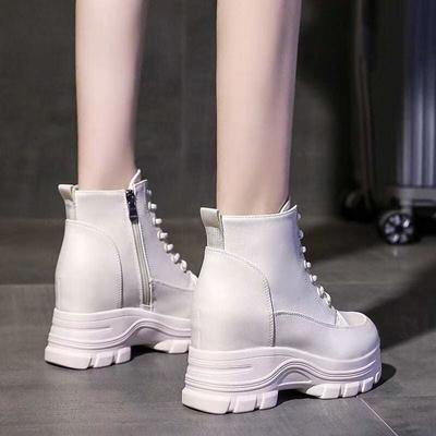 Damenstiefel im britischen Stil mit dicken Sohlen und Samt, winterwarm, Damenstiefel