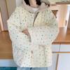 Winter Colored Polka Dots Super Soft Gourd Pattern Single-breasted Loose Cotton Clothing for Women's Cotton Coat Jacket