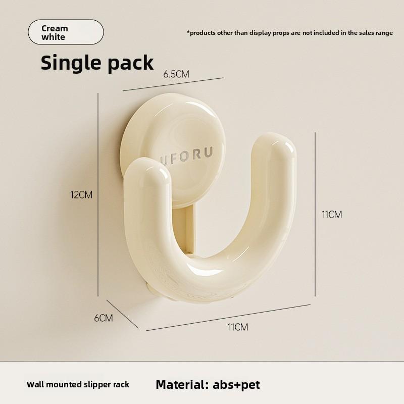 Suction Cup Slippers Rack Vacuum Press Strong Punch-free Hook Bathroom Door Suction Cup Sticky Hook Slippers Rack