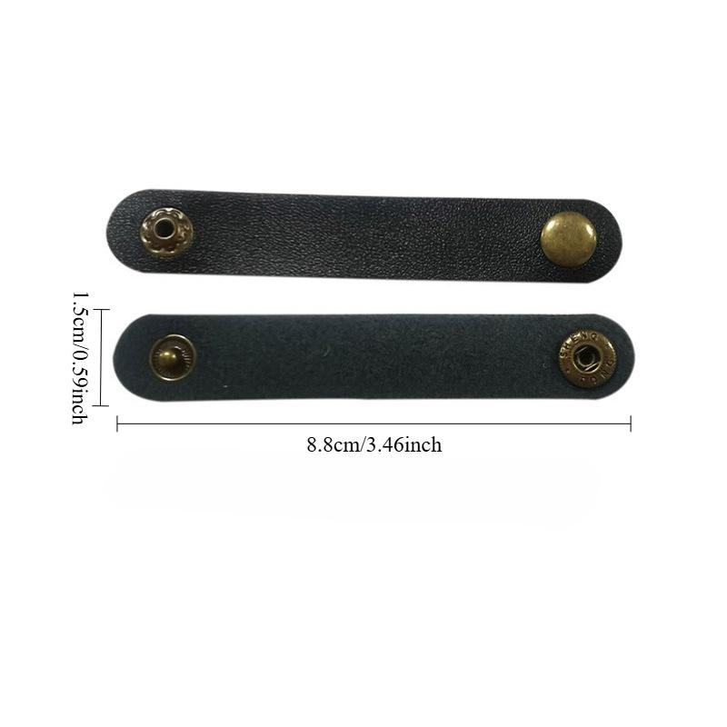 10Pcs PU Leather Earphone & Cable Organizer -Free Cord Winder, -C/Lightning/-A Compatible