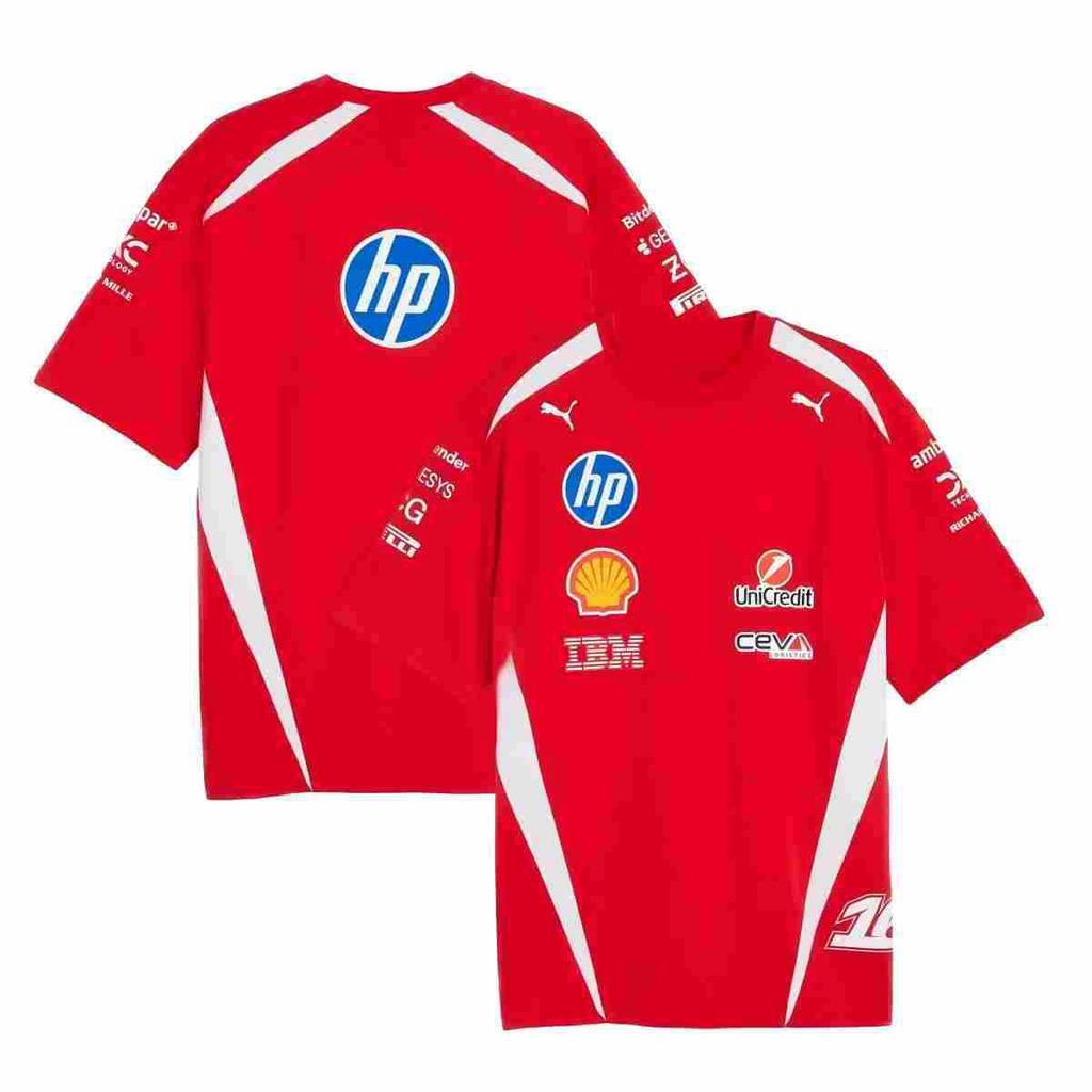 2026 Nuova tuta da moto da corsa F1 tuta da ciclismo, traspirante e ad asciugatura rapida T-shirt a maniche corte con scollo rotondo camicia da lavoro fuoristrada