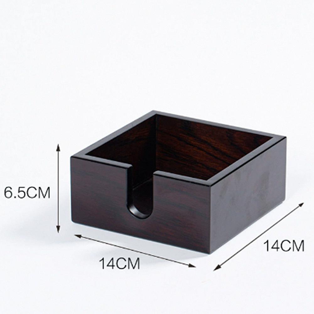 Walnut Color Wooden Tissue Paper Dispenser, Home Daily Use Desk Wood Napkin Paper Storage Case