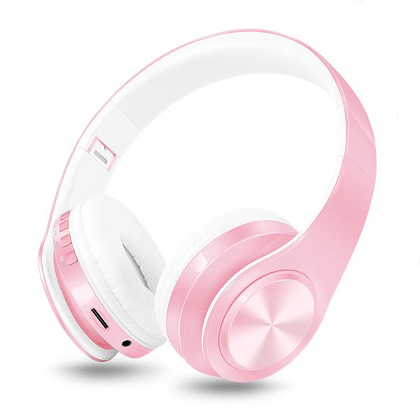 

Macaron Colors Wireless Bluetooth Headphones Stereo Handsfree Universal Earphone for iPhone Huawei Xami Samsung - Portable Audio
