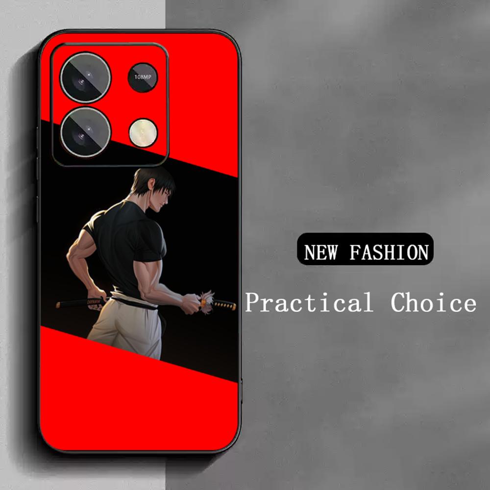 Super cool Toji Fushiguro klassisches Anime Handyhülle für Redmi Note 14 13 12 11 Pro Plus S 5G 14C A3 Weiche Schwarze Handyhülle