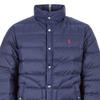 Polo Ralph Lauren Solid Color Pony Embroidered Quilted Single Breasted Long Sleeve Down Jacket Men outerwear Navy-Blue 710787830-003