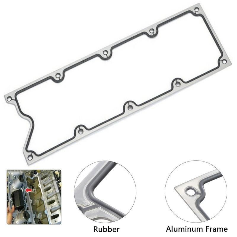 Gen 3 LS Aluminum Valley Pan Cover Plate Gasket For 1999-2003 GM LQ4 LQ9 4.8L 5.3L 5.7L 6.0L Sliver XZ-0008