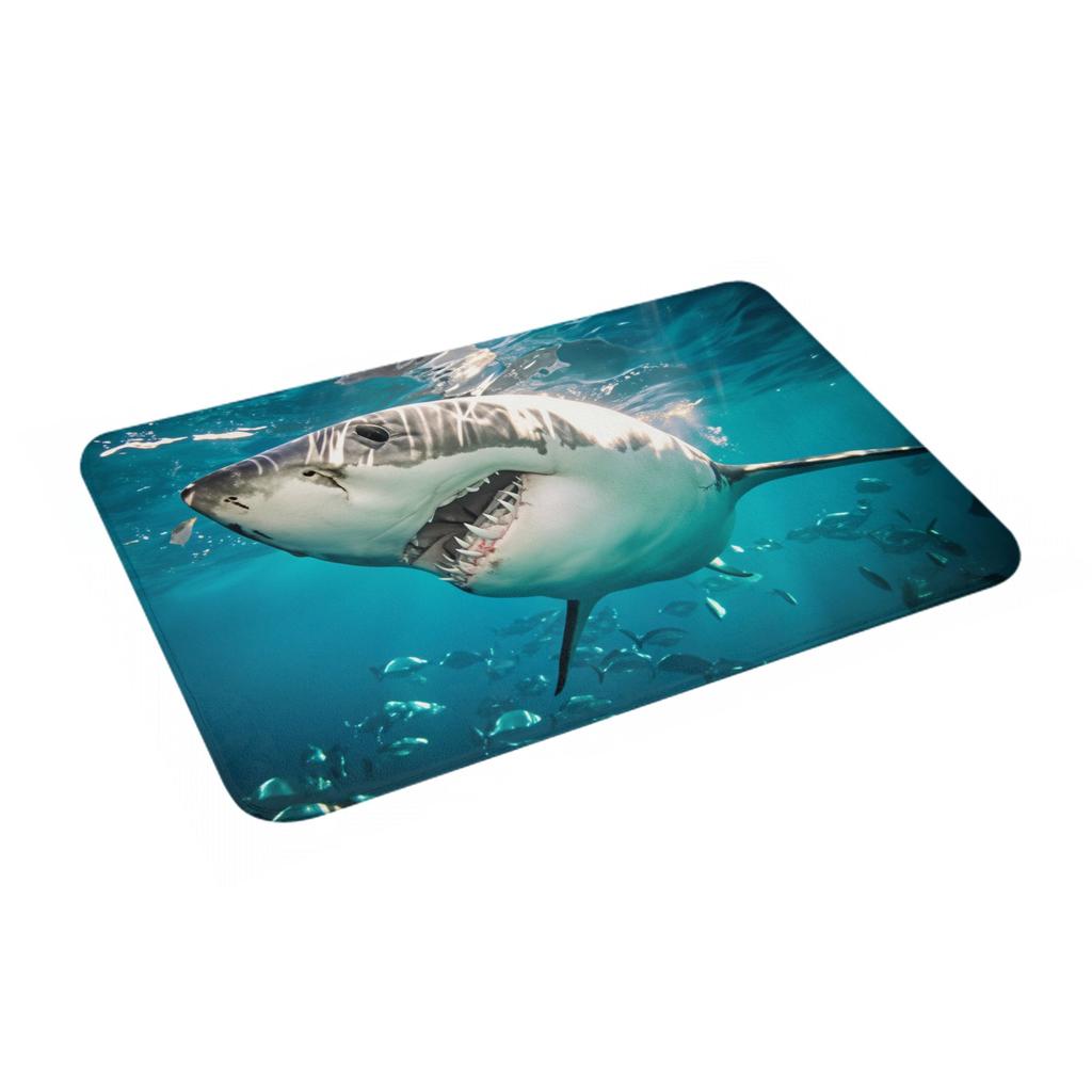 Realistic Shark Designs Doormat Anti-Slip Entrance Kitchen Bathroom Floor Door Mat  Toilet Carpet Rug