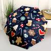1pc Christmas Cookies Automatic Open/Close Umbrella with One Touch Button,, Windproof Design   Lightweight Portable Umbrella for Women & Men6112