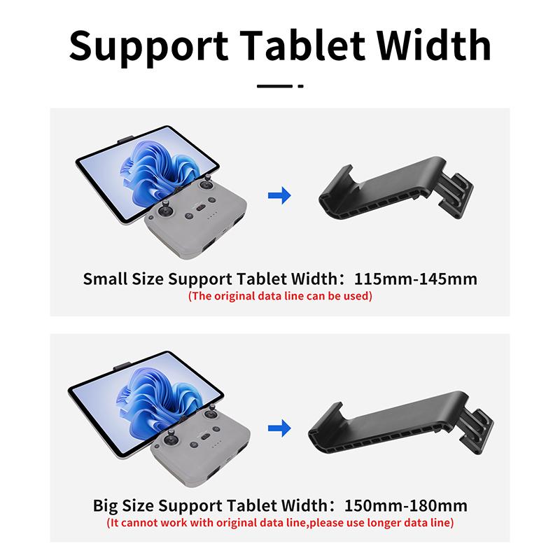 

Drone Remote Control Tablet Extended Bracket Mount for DJI NEO/Air 3/MINI 4K/4 PRO/2S/Mini 2/Mavic 3 RC N2 N3 Tablet Clip Holder