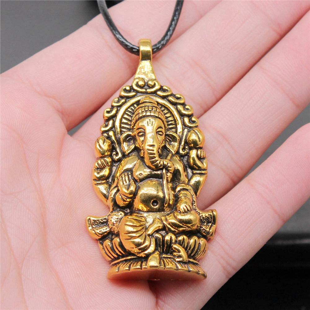 45cm Necklace Leather Chain Big Chief Pharaoh Buddhism Minimalist Jewelry Components QN015