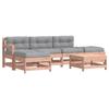 VidaXL Salon de Jardin avec Coussins 6 pcs, Canapés avec Dossier et Accoudoir, Ensemble de Meubles avec Table Basse Patio 3185911