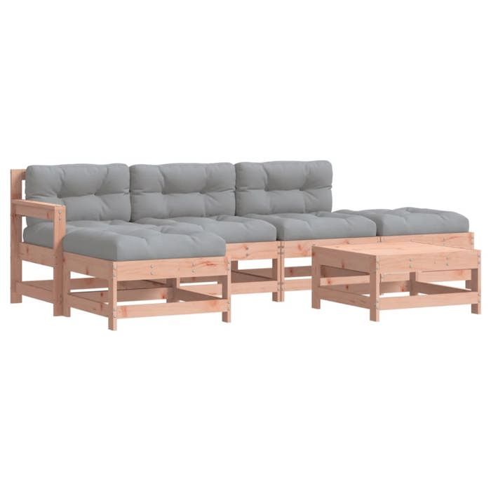 VidaXL Salon de Jardin avec Coussins 6 pcs, Canapés avec Dossier et Accoudoir, Ensemble de Meubles avec Table Basse Patio 3185911