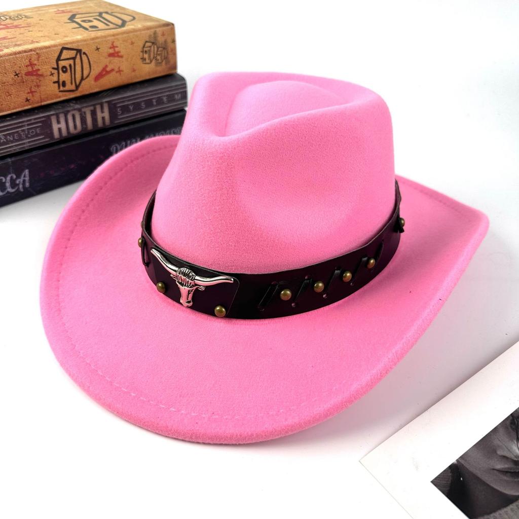Cowboy Hat Western Cowboy Top Hat Tibetan Jazz Hat Travel Shade Big Brim Rolled Brim Hat
