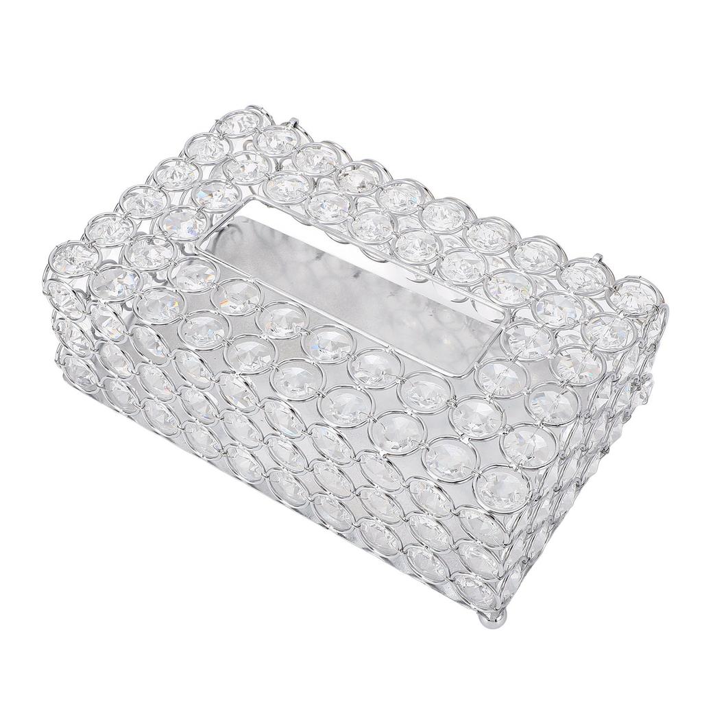 Crystal Tissue Box Paper Rack Office Table Accessories Tissue Case Holder Wedding Decoration