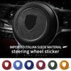 Top Suede Car Styling Steering Wheel Center Label Sticker Decals For Porsche Panamera Macan Cayenne 718 911 Interior Accessories