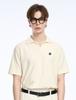 CLEVER FIELD Clover Embroidered Essential Pique T-Shirt_Cream