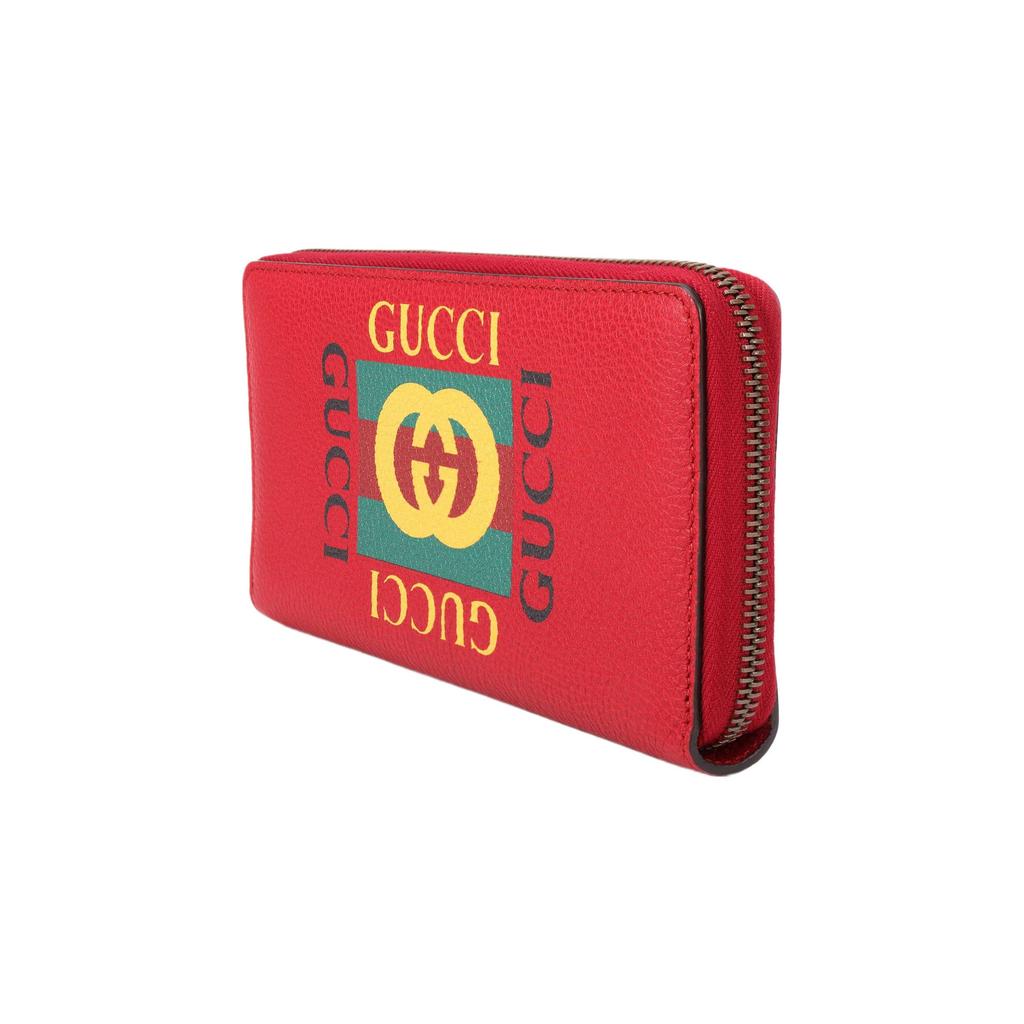 Gucci Cow Leather Wallet Unisex Red 496317-0GDAT-6461