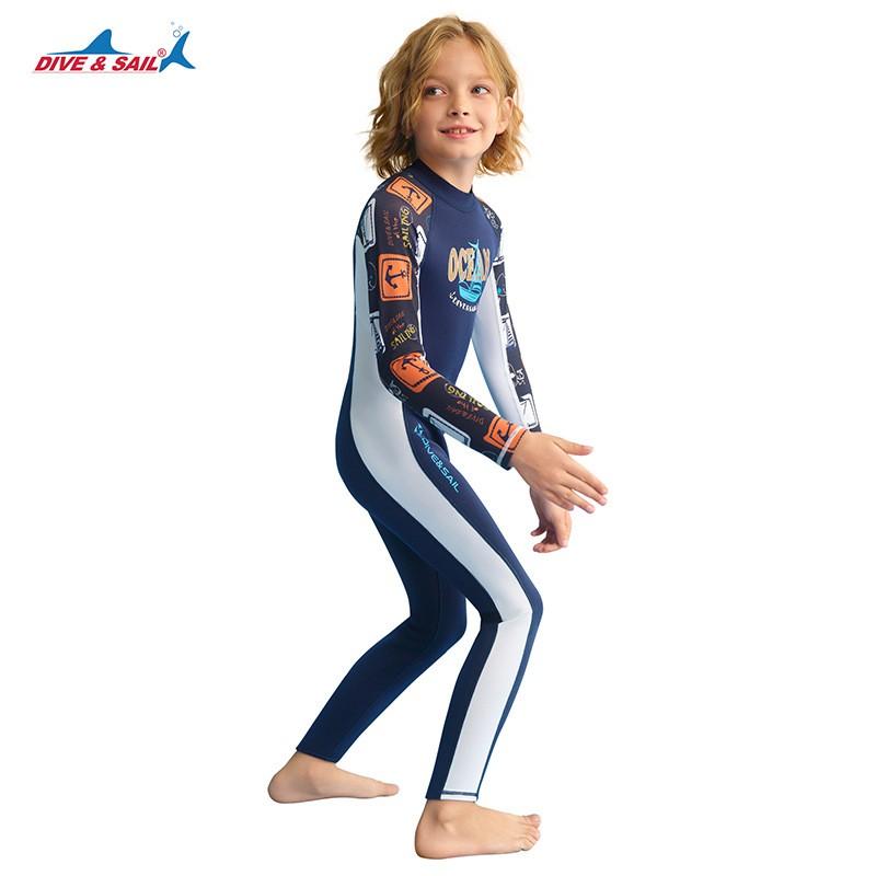 Kids 1.5mm Neoprene Wetsuit Full Body Long Sleeve Snorkeling Diving Swimming Winter Use