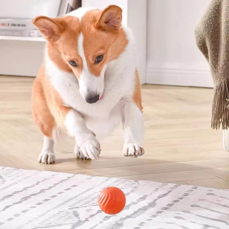 Pet Toy Ball Automatic Moving Dog  Smart USB Jumping Rotating Interactive Dog Chew  for Puppy Ball Toy