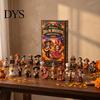 Family Keepsake Gift for Holiday Day of The Dead Advent Calendar, 24-Day Countdown Miniature Village Birthday Boys Girls Set, Collectible Figures