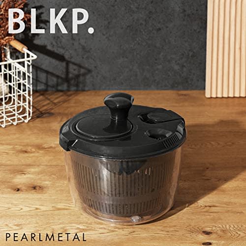 Pearl Metal Salad Spinner, Vegetable Drainer, Limited Edition, Black, BLKP, AZ-5085